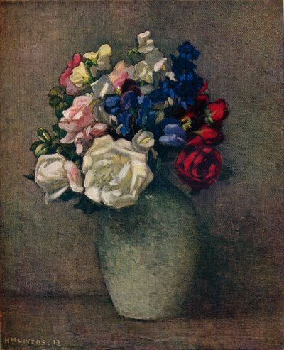 Pois de senteur et roses, XXe siècle - Horace Mann Livens