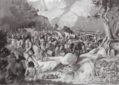 Migration des Tribus Scythes à travers un Col des Montagnes d