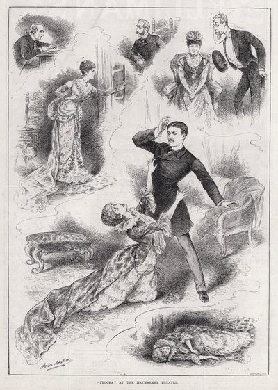 "Fedora" au Haymarket Theatre (gravure) - Horace Morehen