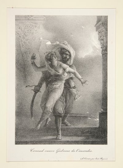 Conrad sauve Gulnare de l - Emile Jean Horace Vernet