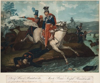 Mort du prince Józef Poniatowski à la bataille de Leipzig, 1820 - Emile Jean Horace Vernet