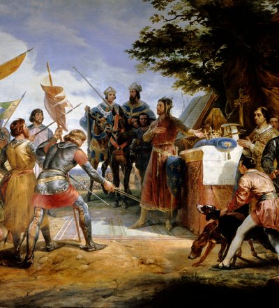 Guerre franco-anglaise (1202-1214) : « la bataille de Bouvines le 27/07/1214, Philippe Auguste met en jeu la couronne de France » - Emile Jean Horace Vernet