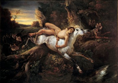 Mazeppa, illustration pour le poème de Lord Byron ou Victor Hugo - Emile Jean Horace Vernet
