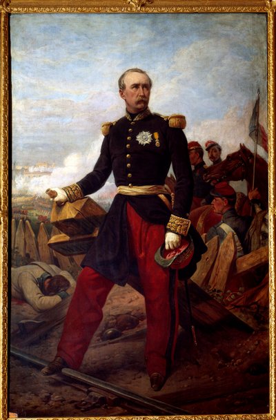 Portrait en pied de Patrice de Mac Mahon, maréchal de France en 1859, duc de Magenta (1808-1893) - Emile Jean Horace Vernet