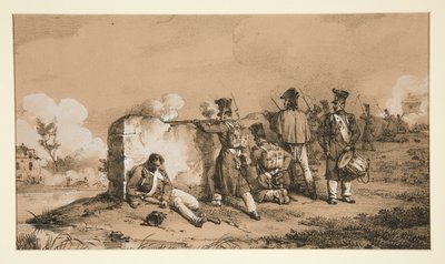 Soldats en tirailleurs - Emile Jean Horace Vernet