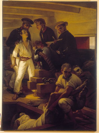 Le Choléra à bord du Melpomène - (Dépôt du Service Sanitaire de Marseille) - Emile Jean Horace Vernet