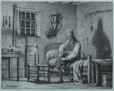Le valet de Limier se levant du lit - Emile Jean Horace Vernet