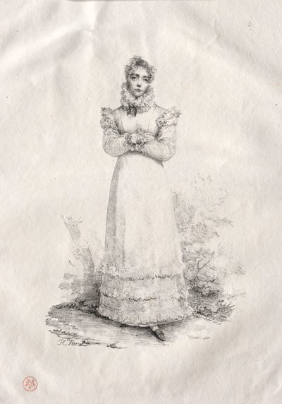Jeune femme debout - Emile Jean Horace Vernet