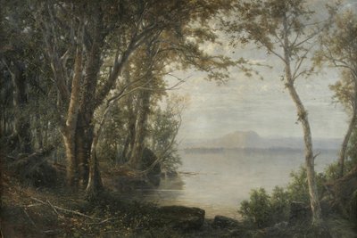 Mont Katahdin, paysage avec lac et montagne - Horace Wolcott Robbins