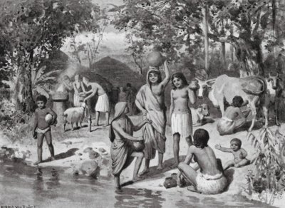 Aryens installés en Inde, sacrifice en plein air - Horace van Ruith