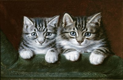 Deux chatons tigrés - Horatio Henry Couldery