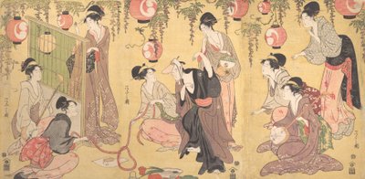Une Parodie de Yuranosuke dans les quartiers de plaisir, vers 1797 - Hosoda Eishi