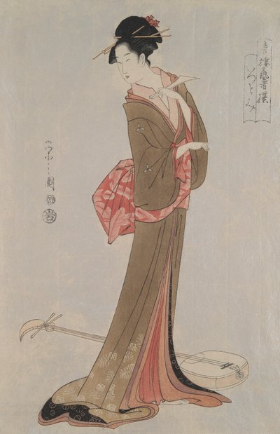 La Geisha Itsutomi : Geishas sélectionnées des quartiers de plaisir - Hosoda Eishi