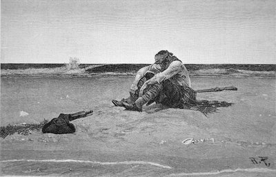 Pirate abandonné sur une île déserte - Howard (after) Pyle