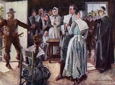 Illustration pour La Cour de Miles Standish par Henry Wadsworth Longfellow - Howard Chandler (after) Christy