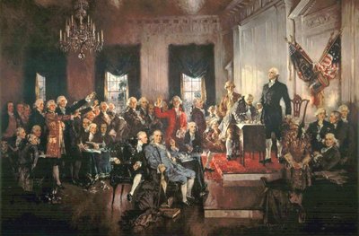La signature de la Constitution des États-Unis en 1787 - Howard Chandler Christy