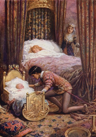 "Il se pencha pour embrasser le petit bébé" de "Luciella" - Howard Davie
