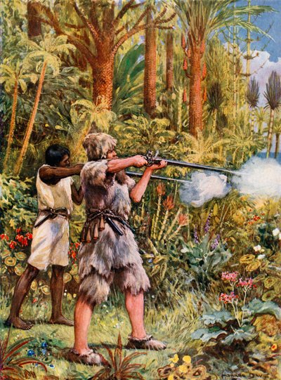 Illustration pour Robinson Crusoé - Howard Davie