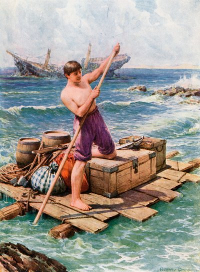 Illustration pour Robinson Crusoé - Howard Davie