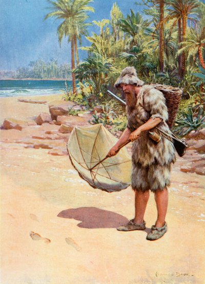 Illustration pour Robinson Crusoé - Howard Davie