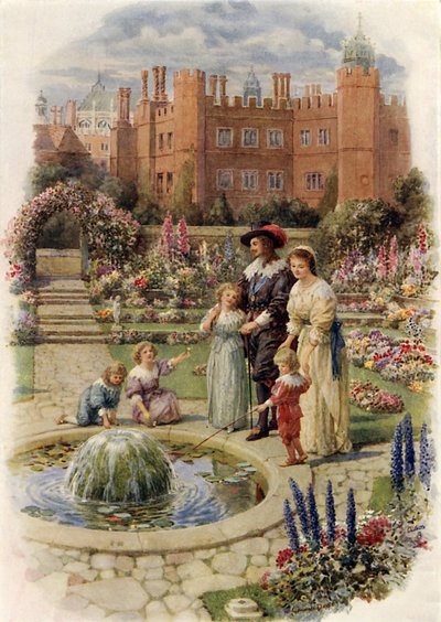 Le roi Charles Ier et la reine Henriette à Hampton Court - Howard Davie