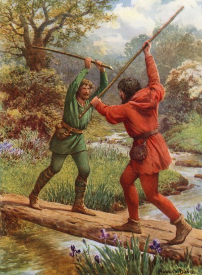 "Le combat entre Robin des Bois et Petit Jean" - Howard Davie