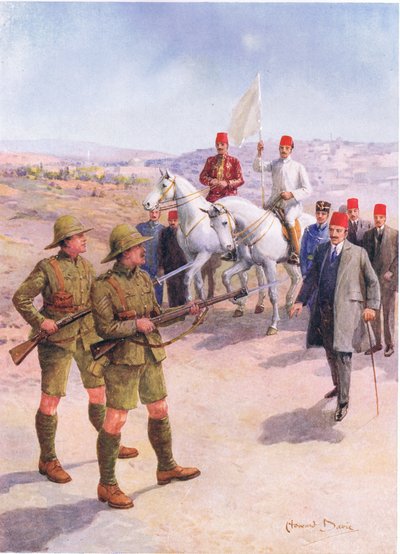La reddition de Jérusalem au sergent Hurcombe du régiment de Londres, illustration de 