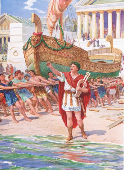 Orphée prit sa harpe et commença son chant magique, illustration pour 