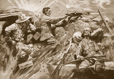 Le soldat Cooke continue de tirer avec sa mitrailleuse après que tous les membres de l