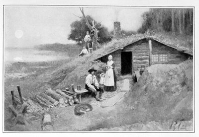 Une habitation troglodyte en Pennsylvanie, illustration de 