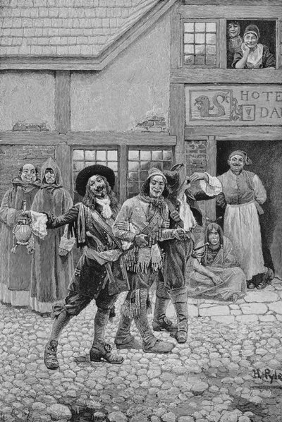 Coureurs de Bois, gravé par G.E. Johnson, illustration de 