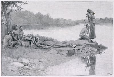 La Mort du chef indien Alexandre, frère du roi Philippe, illustration de 