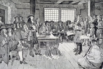 William Penn en conférence avec les colons, illustration de 