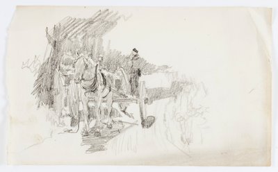 Sans titre (charrette tirée par un cheval) - Howard Russell Butler