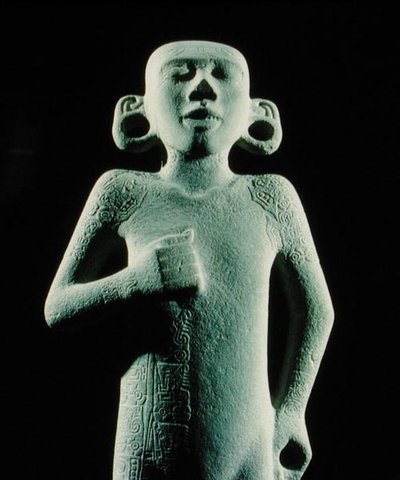 Le jeune homme de Tamuin, période postclassique tardive (1300-1521) (détail) - Huaxtec Huaxtec