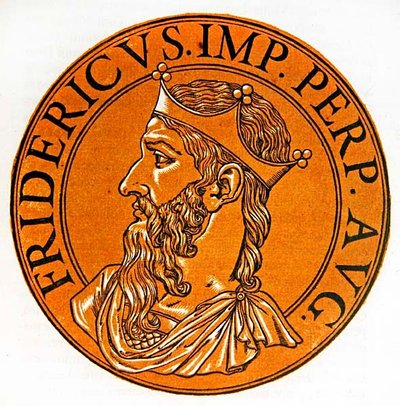 Portrait médaillon de Frédéric Ier Barberousse - Hubert (after) Goltzius