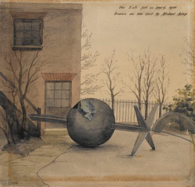 Boule de temps tombée dans la cour de l