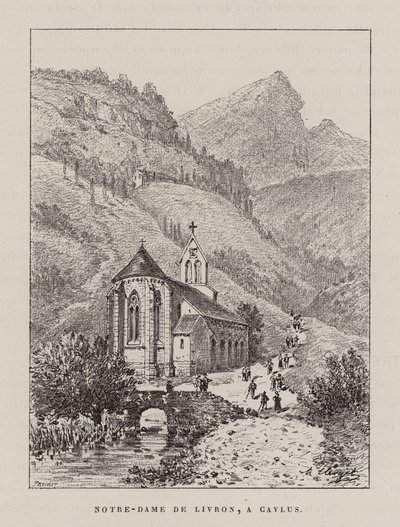 Notre-Dame De Livron, A Caylus (gravure) - Hubert Clerget
