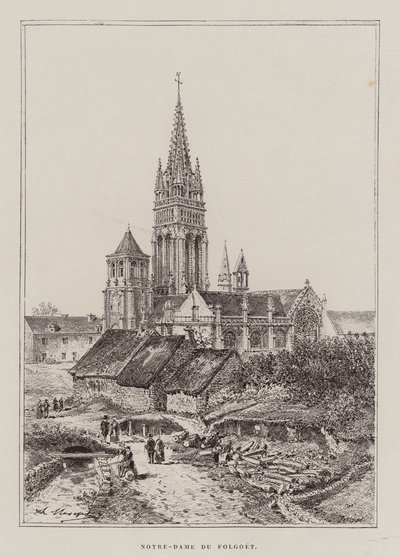Notre-Dame Du Folgoet (gravure) - Hubert Clerget