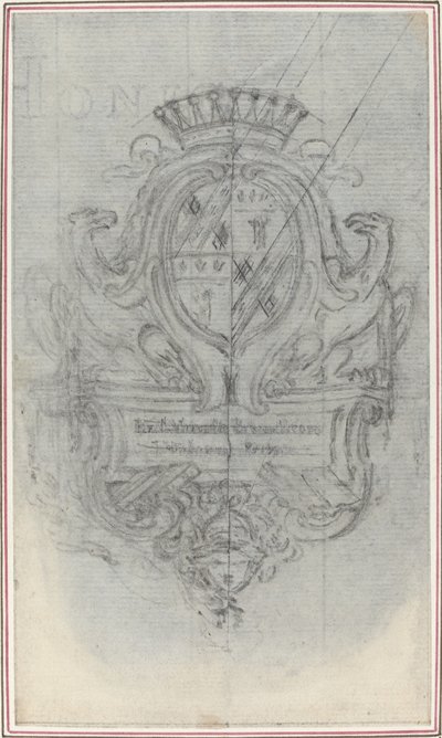 Blason avec Deux Aigles - Hubert Francois Gravelot