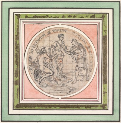 Conception pour une médaille : Frederick et Augusta, prince et princesse de Galles - Hubert Francois Gravelot