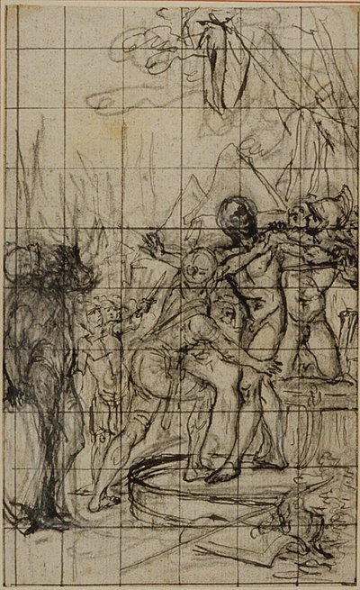 Enlarged Study for an illustration in Tacitus "Tibère, ou Les Six Premiers Livres des Annales", Book 1, Vol. 1 - Hubert Francois Gravelot