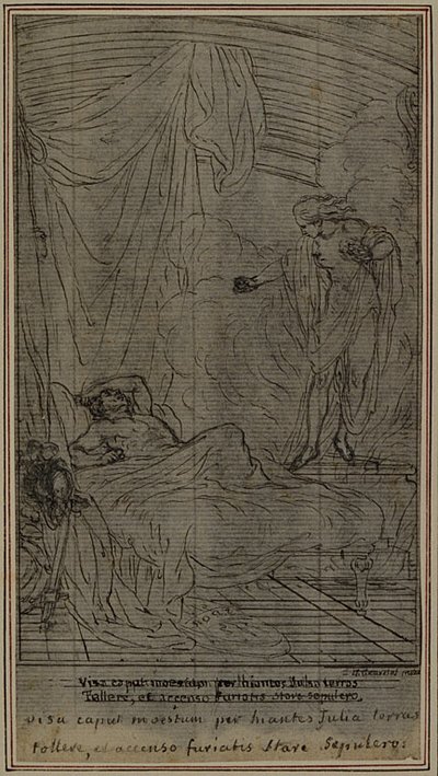 Étude pour "La Pharsale" de Lucain, Canto III - Hubert Francois Gravelot