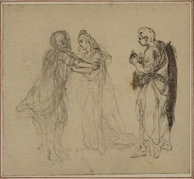Étude pour "La Pharsale" de Lucain, Canto II - Hubert Francois Gravelot