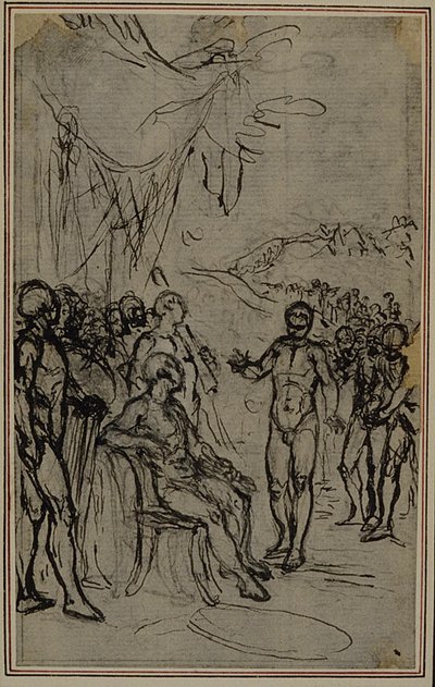Étude pour "La Pharsale" de Lucain, Canto IV - Hubert Francois Gravelot