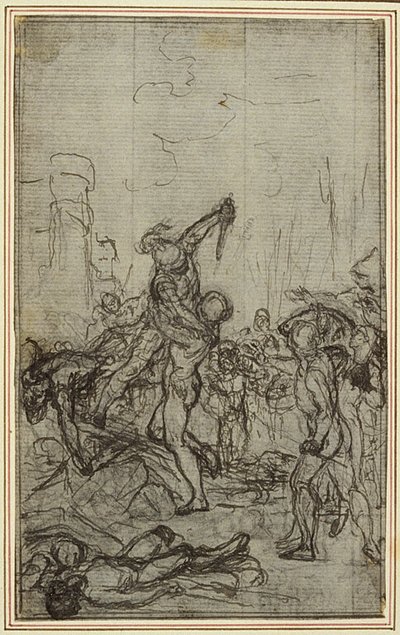 Étude pour "La Pharsale" de Lucain, Canto IV - Hubert Francois Gravelot