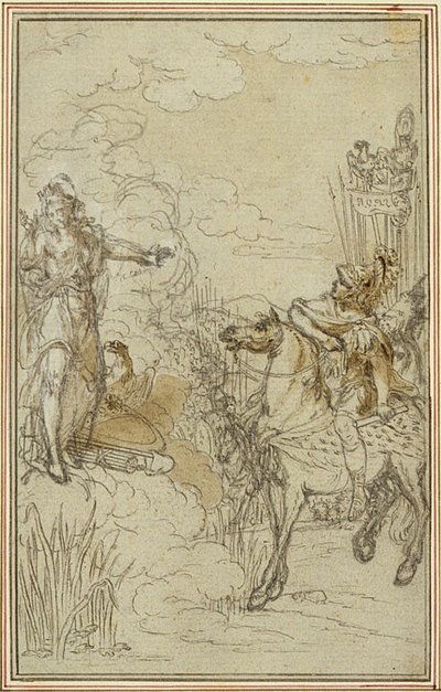 Étude pour "La Pharsale" de Lucain, Canto I - Hubert Francois Gravelot