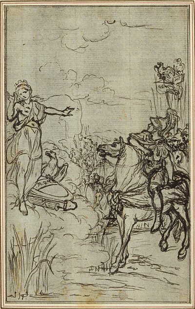 Étude pour "La Pharsale" de Lucain, Canto I - Hubert Francois Gravelot
