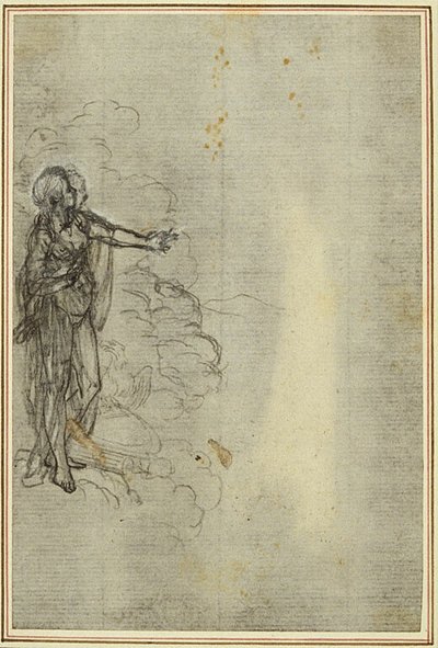 Étude pour "La Pharsale" de Lucain, Canto I, figure féminine debout - Hubert Francois Gravelot