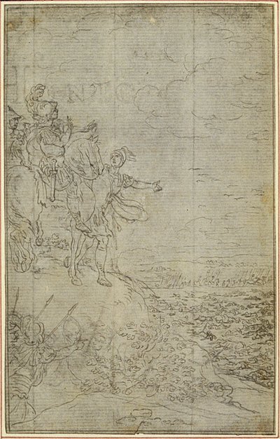 Étude pour "La Pharsale" de Lucain, Canto VII - Hubert Francois Gravelot